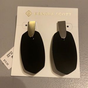 Black and Silver stud dangle earrings brand new